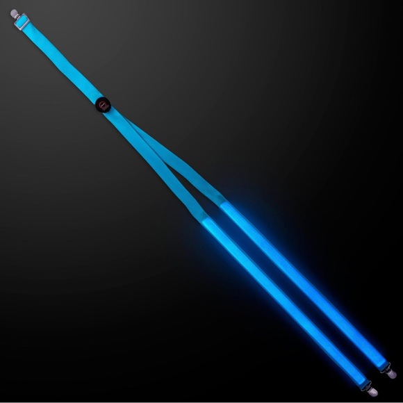 Blue LED suspenders - Picture 4 of 5